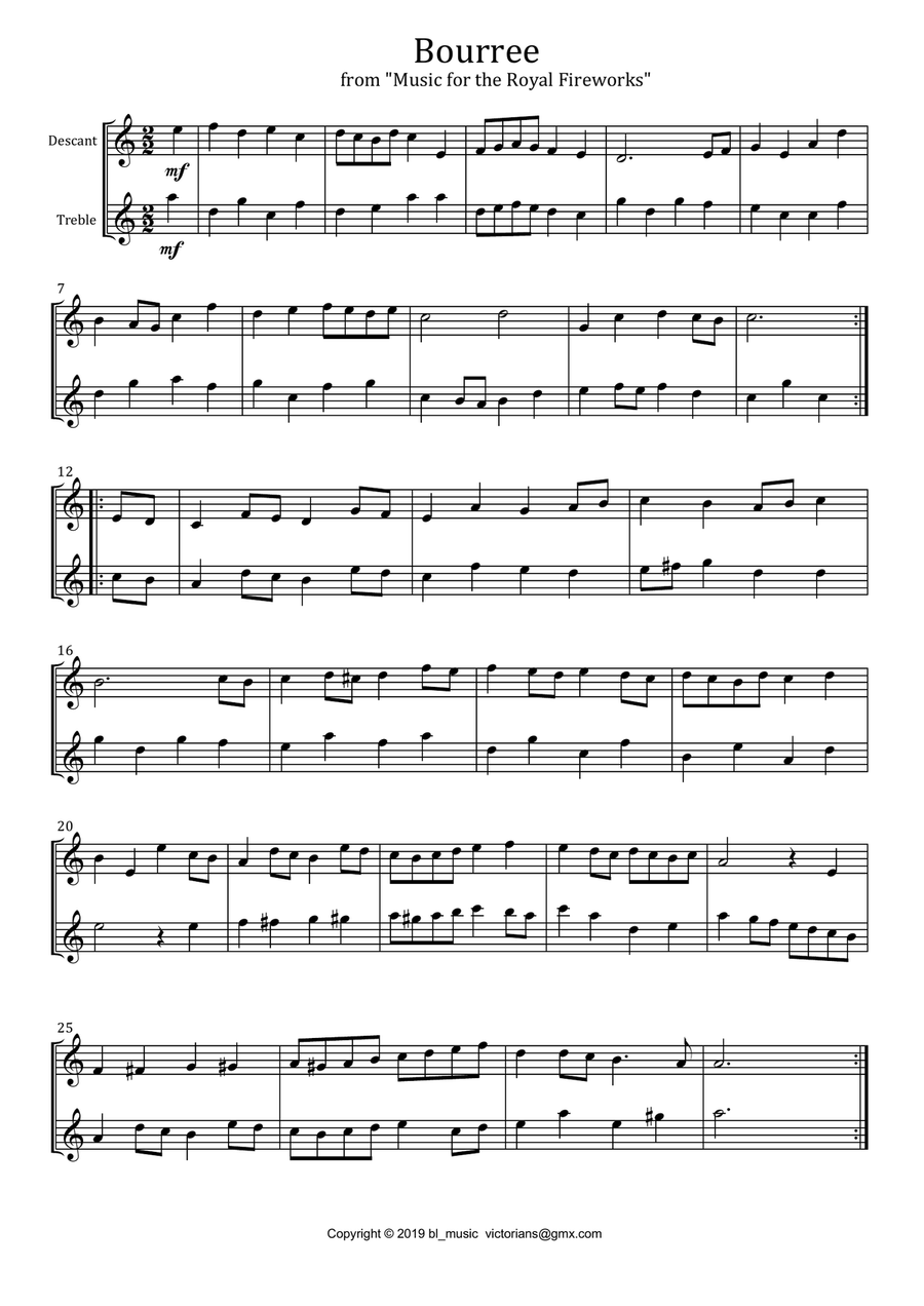 Music For The Royal Fireworks Duo Arrangement SA Music For The Royal Fireworks Duo Arrangement SA SA scores gallery preview page 3