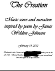 THE CREATION (MUSIC PRODUCTION ELECTRIC KEYBOARD SCORE)
