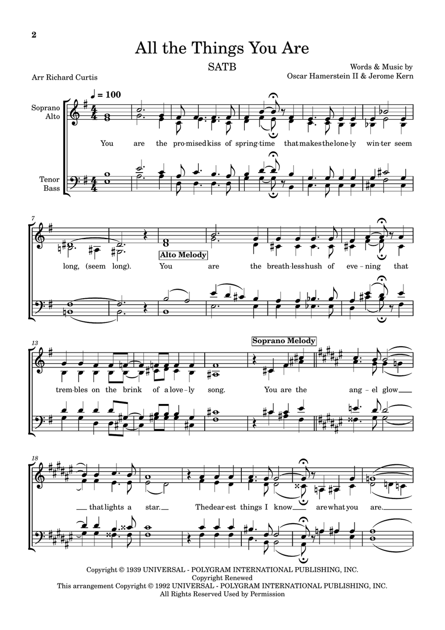 All The Things You Are 4-Part scores gallery preview page 2