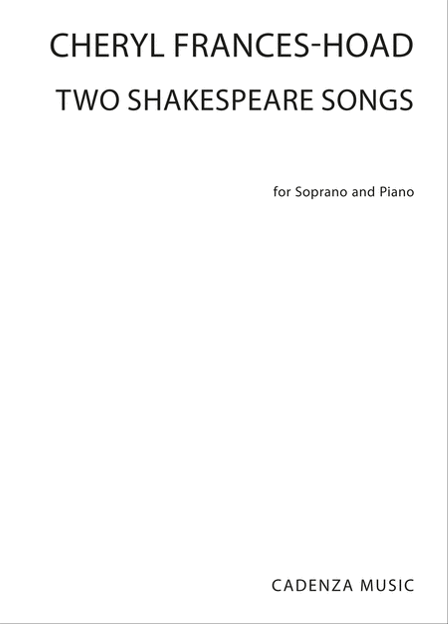 Two Shakespeare Songs Two Shakespeare Songs Voice Solo scores gallery preview page 1