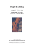 Maple Leaf Rag arranged for Violin and Piano mini preview