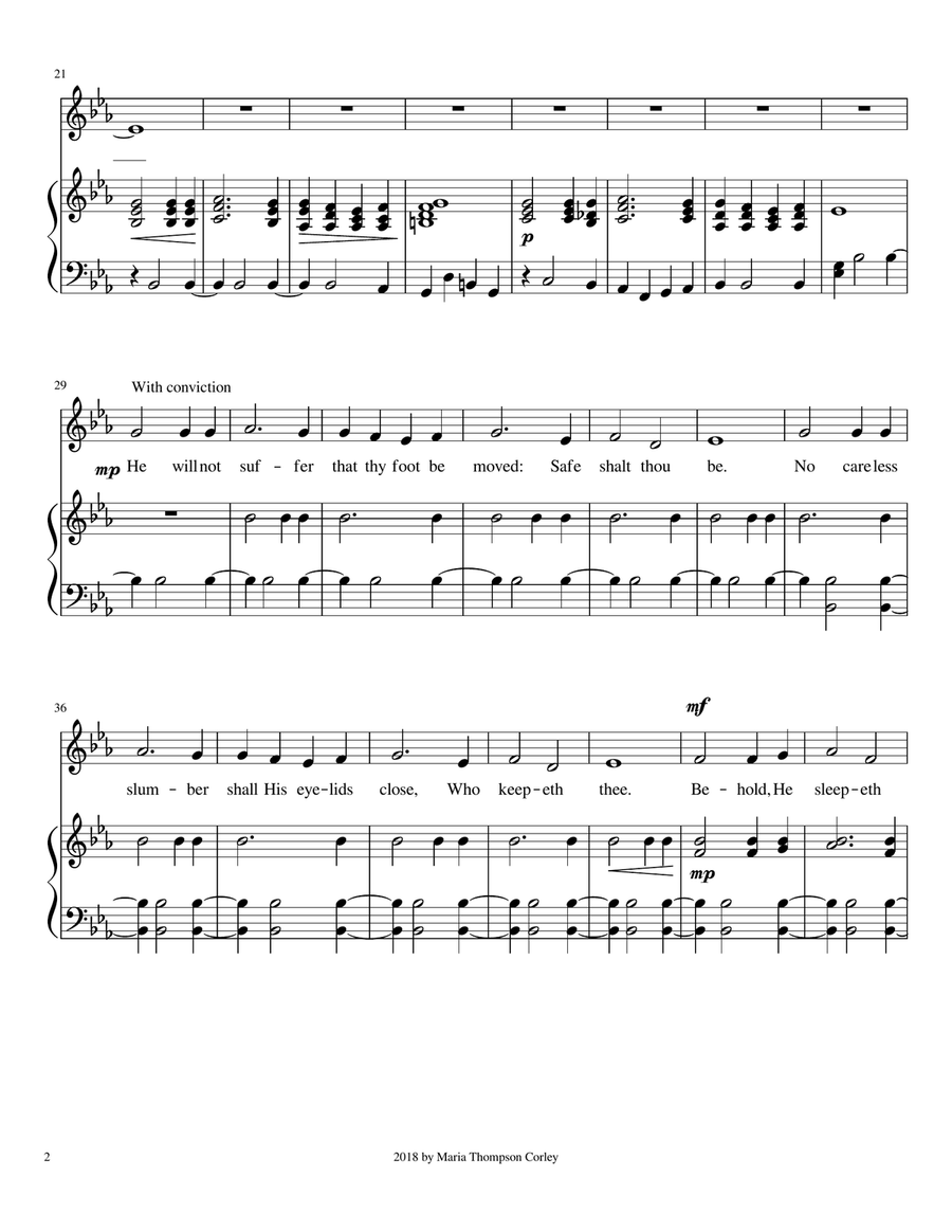 Unto the hills (low key) Unto the hills (low key) 3-Part scores gallery preview page 2