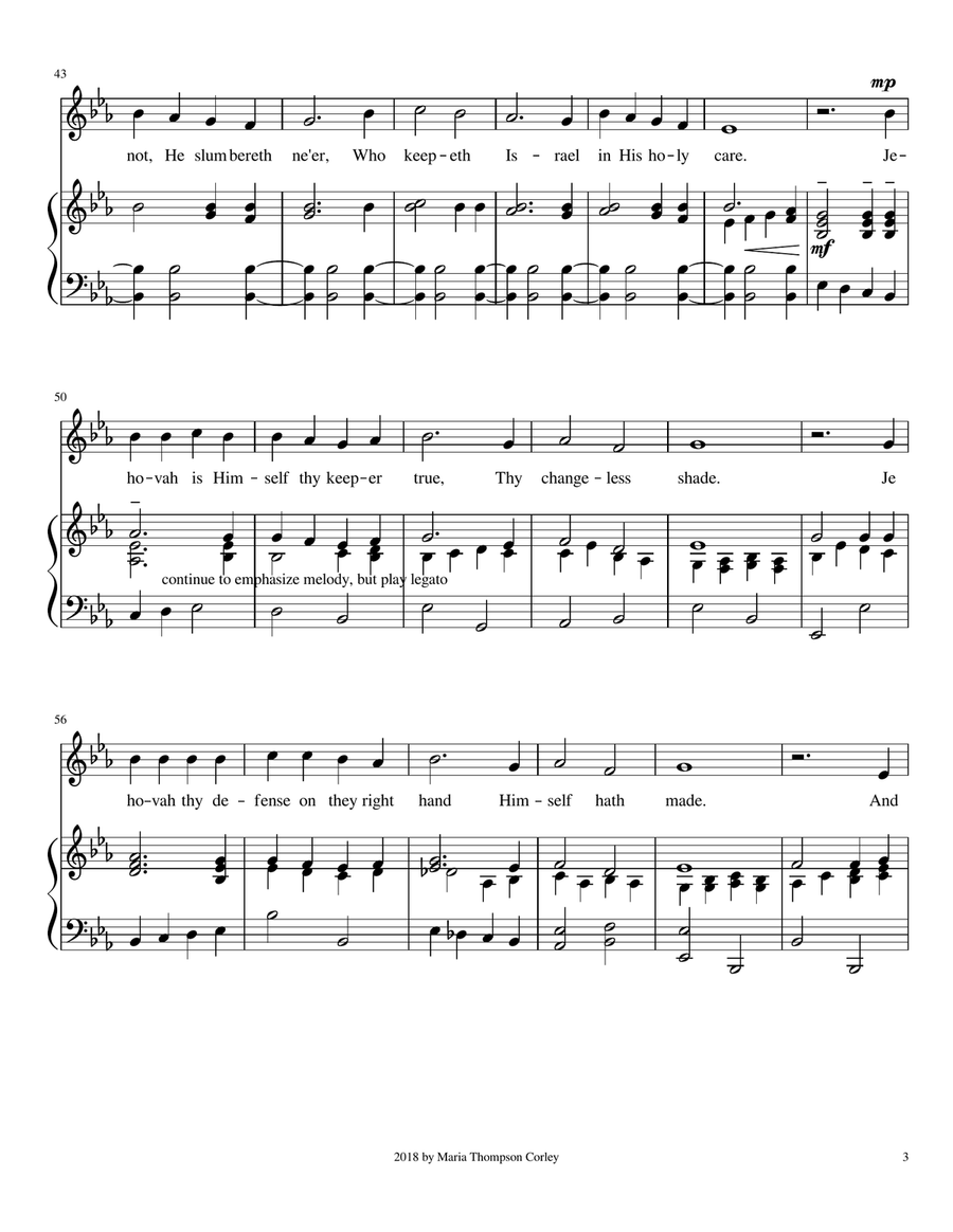 Unto the hills (low key) Unto the hills (low key) 3-Part scores gallery preview page 3