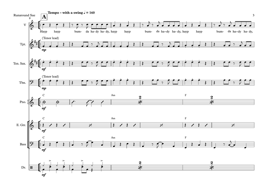 Runaround Sue Runaround Sue Large Ensemble scores gallery preview page 3
