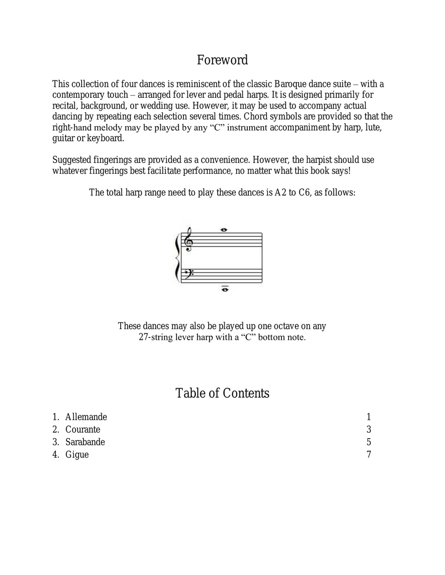 Dance Suite in F Harp scores gallery preview page 5