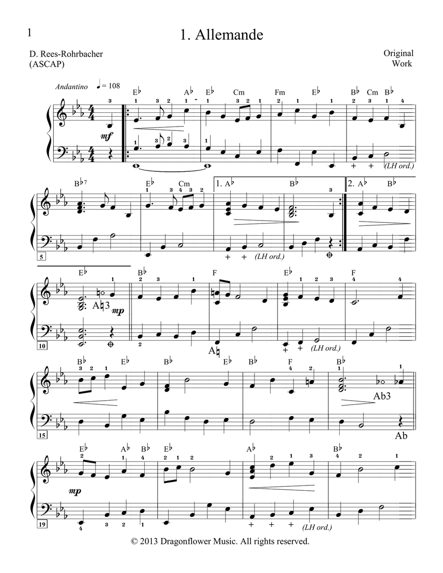 Dance Suite in F Harp scores gallery preview page 6