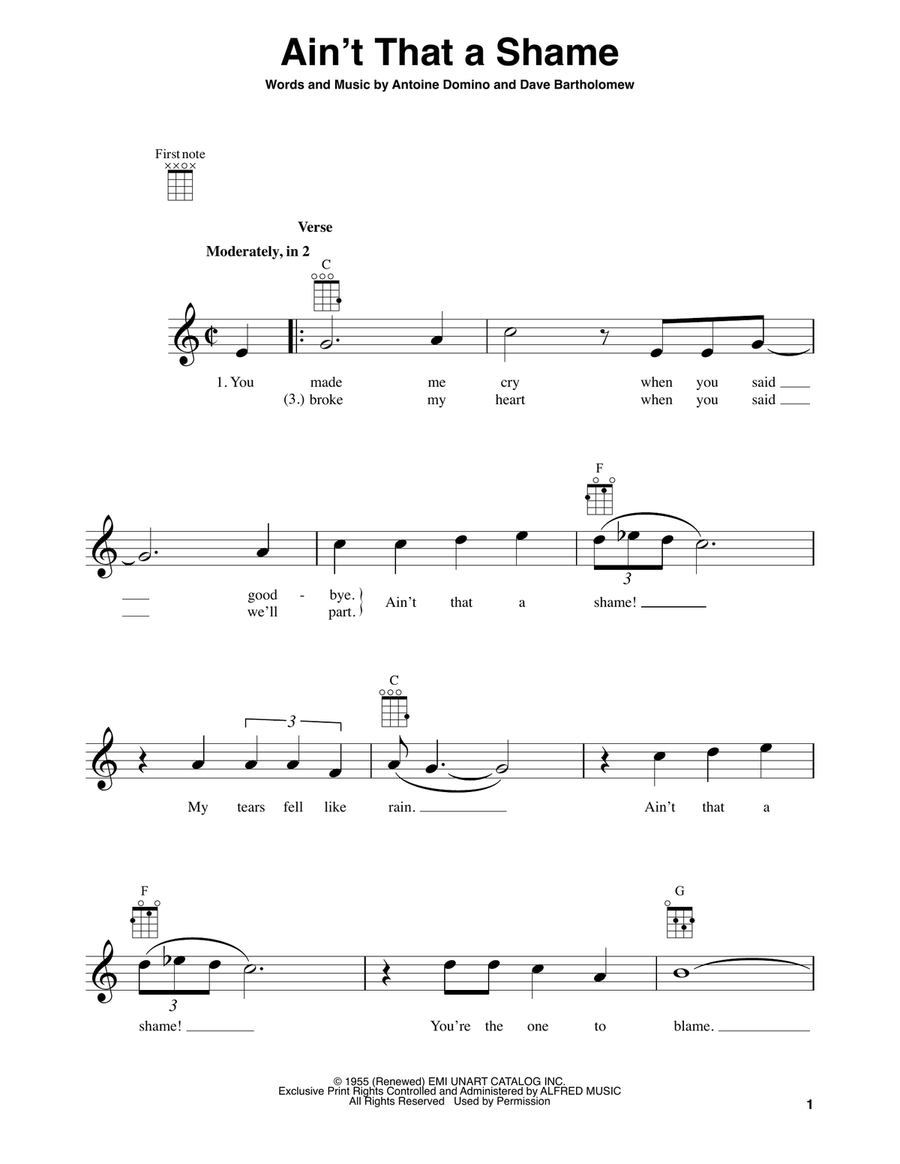 Ukulele Song Collection, Volume 10: Early Pop Ukulele scores gallery preview page 2