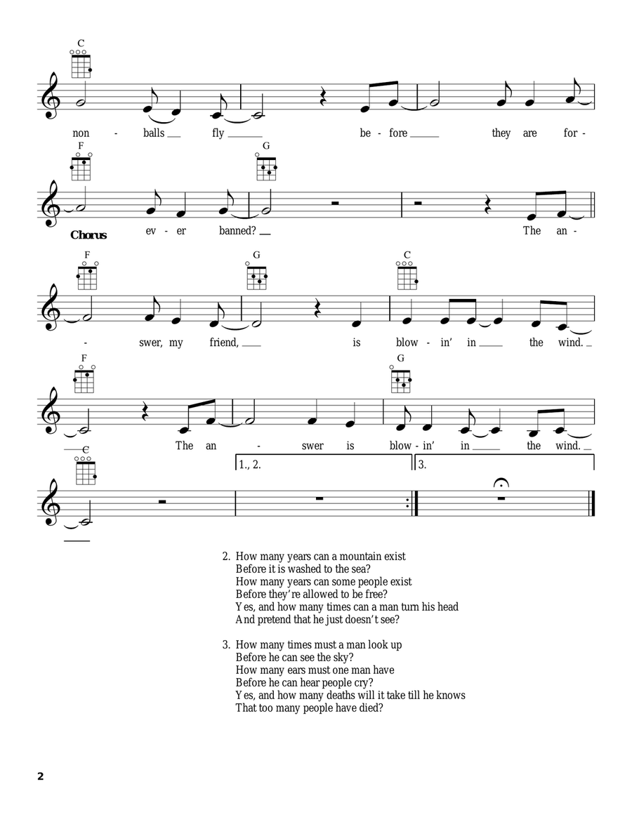 Ukulele Song Collection, Volume 6: Folk Pop Ukulele scores gallery preview page 3