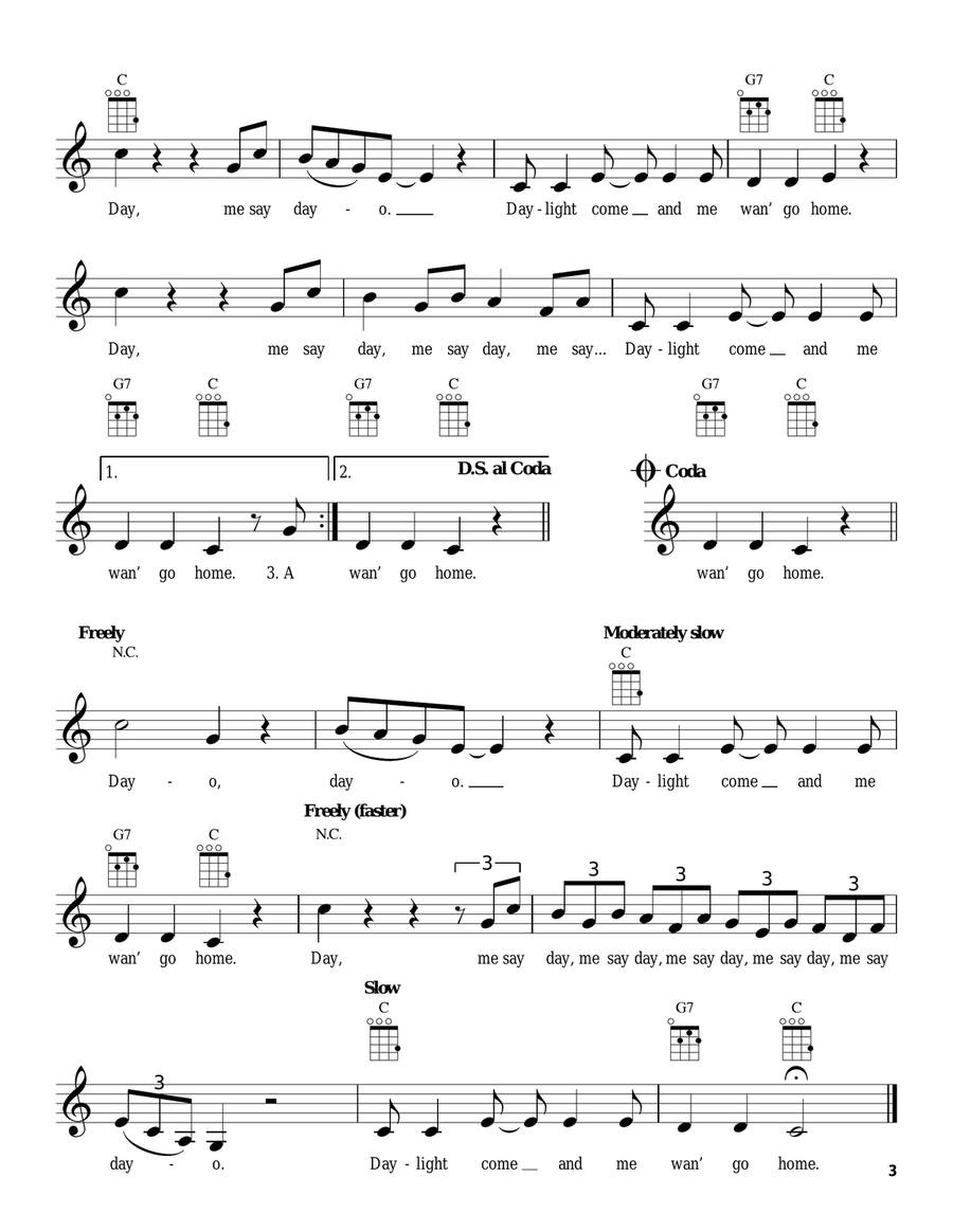 Ukulele Song Collection, Volume 6: Folk Pop Ukulele scores gallery preview page 6
