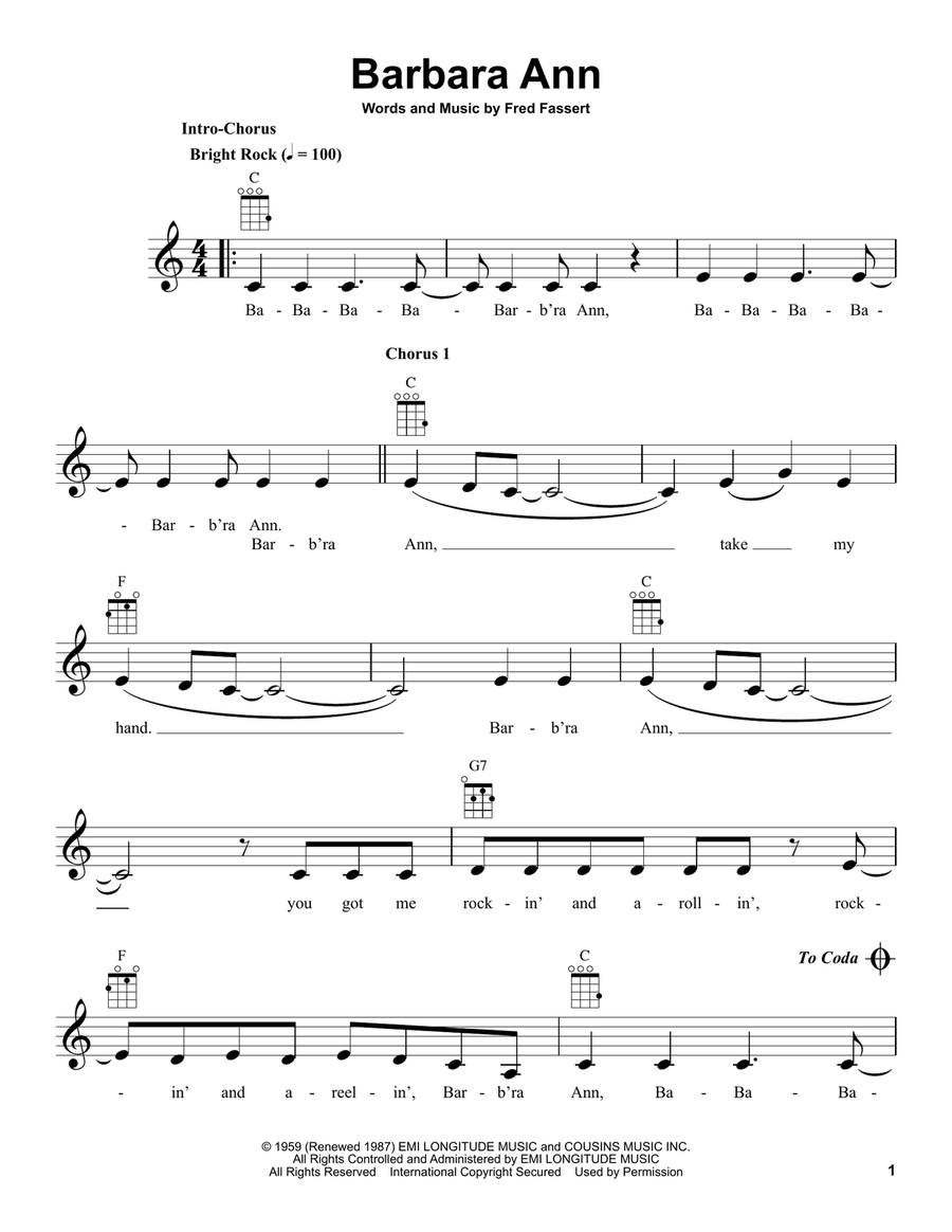 Ukulele Song Collection, Volume 3: Rock & Roll Ukulele scores gallery preview page 6