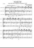 Prelude and Fugue XII for Clarinet Trio