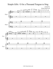 Simple Gifts / O for a Thousand Tongues to Sing (piano duet)
