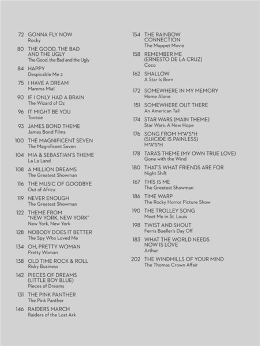 Simple Movie Songs Simple Movie Songs Easy Piano scores gallery preview page 4