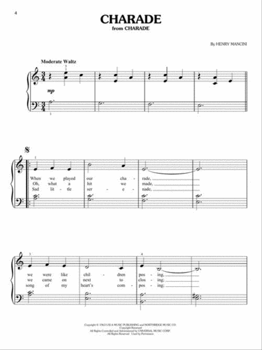 Simple Movie Songs Simple Movie Songs Easy Piano scores gallery preview page 5