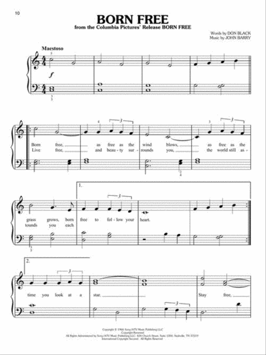 Simple Movie Songs Simple Movie Songs Easy Piano scores gallery preview page 7