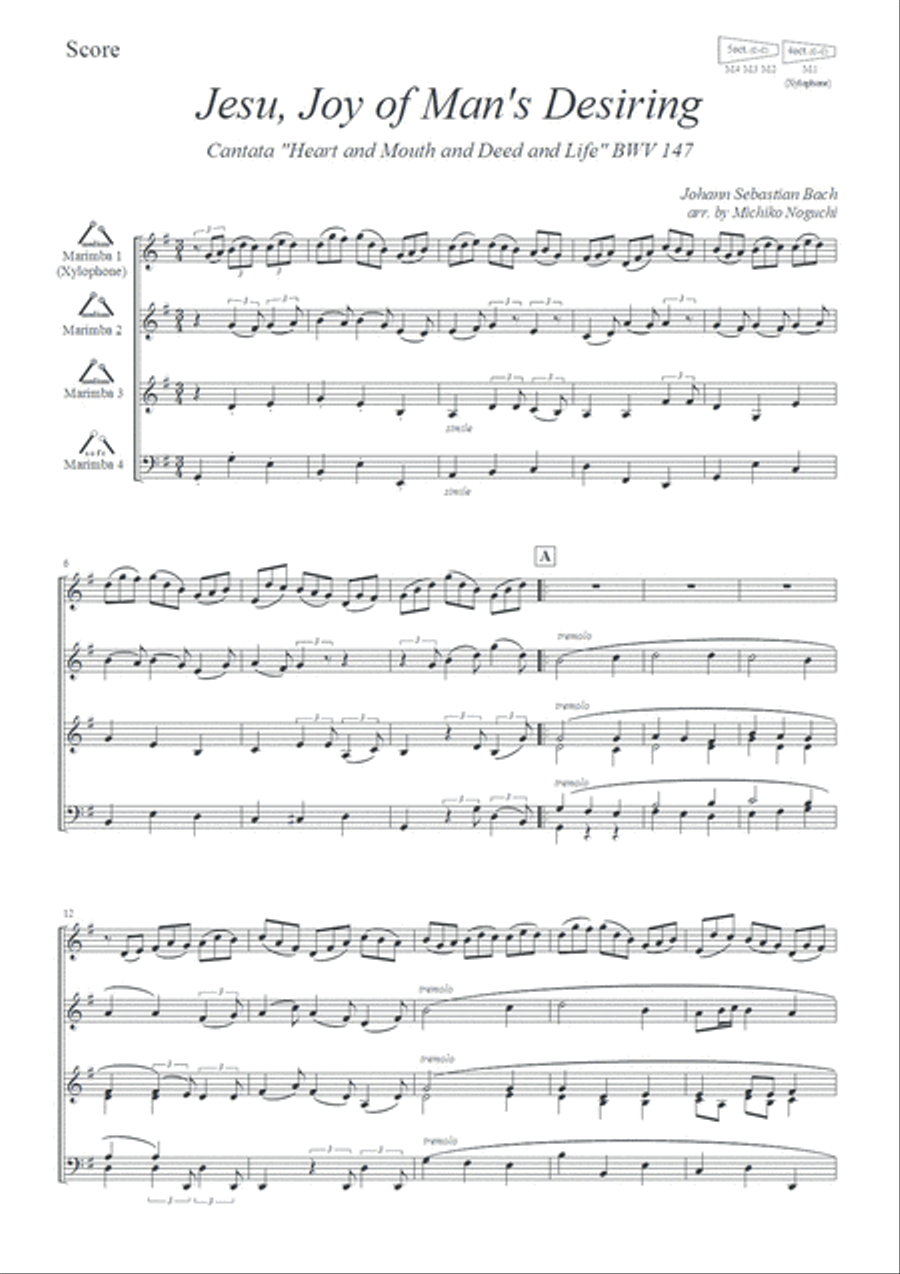 J.S.Bach / Jesu, Joy of Man's Desiring School and Community scores gallery preview page 2