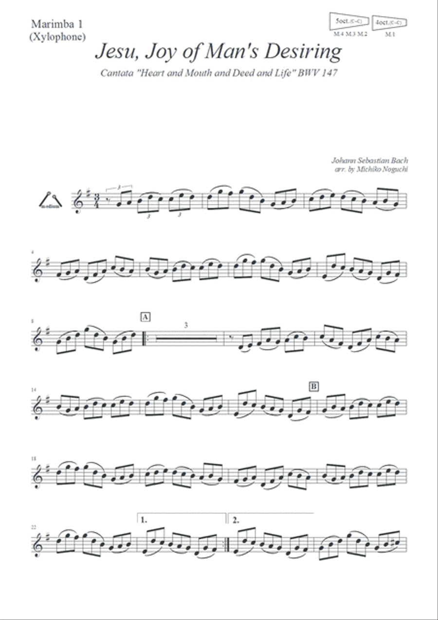 J.S.Bach / Jesu, Joy of Man's Desiring School and Community scores gallery preview page 5
