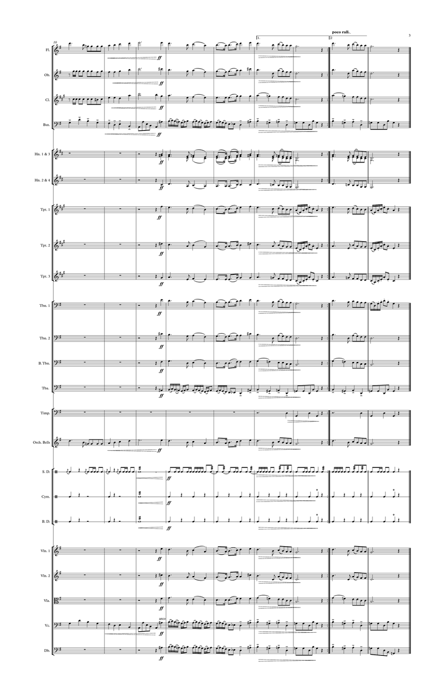 Albanian National Anthem for Symphony Orchestra (Olympic National Anthem Series) Full Orchestra scores gallery preview page 3