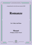Mozart-Romanze,for Violin and Piano mini preview