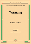 Mozart-Warnung,for Violin and Piano mini preview