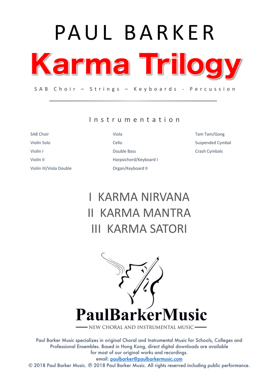 Karma Trilogy (SAB Choir & Orchestra) 3-Part scores gallery preview page 2