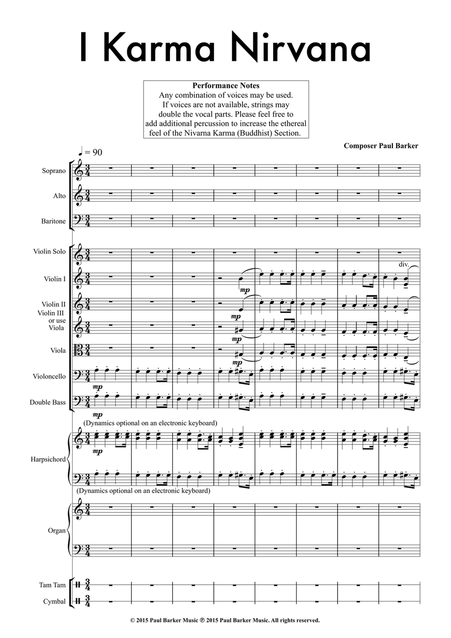 Karma Trilogy (SAB Choir & Orchestra) 3-Part scores gallery preview page 3