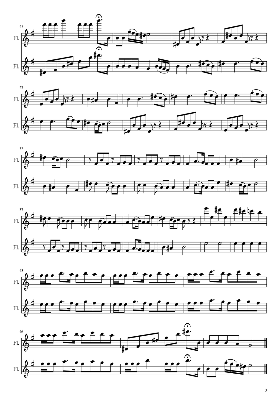 Three Jewish songs for two flutes by Various Flute Duet - Digital Sheet Music page 5
