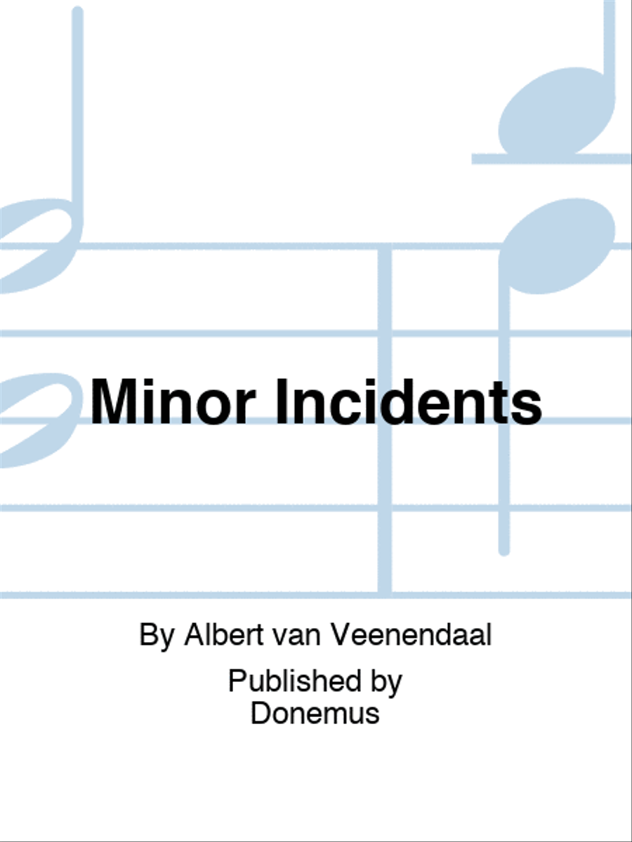 Minor Incidents Saxophone Quartet scores gallery preview page 1