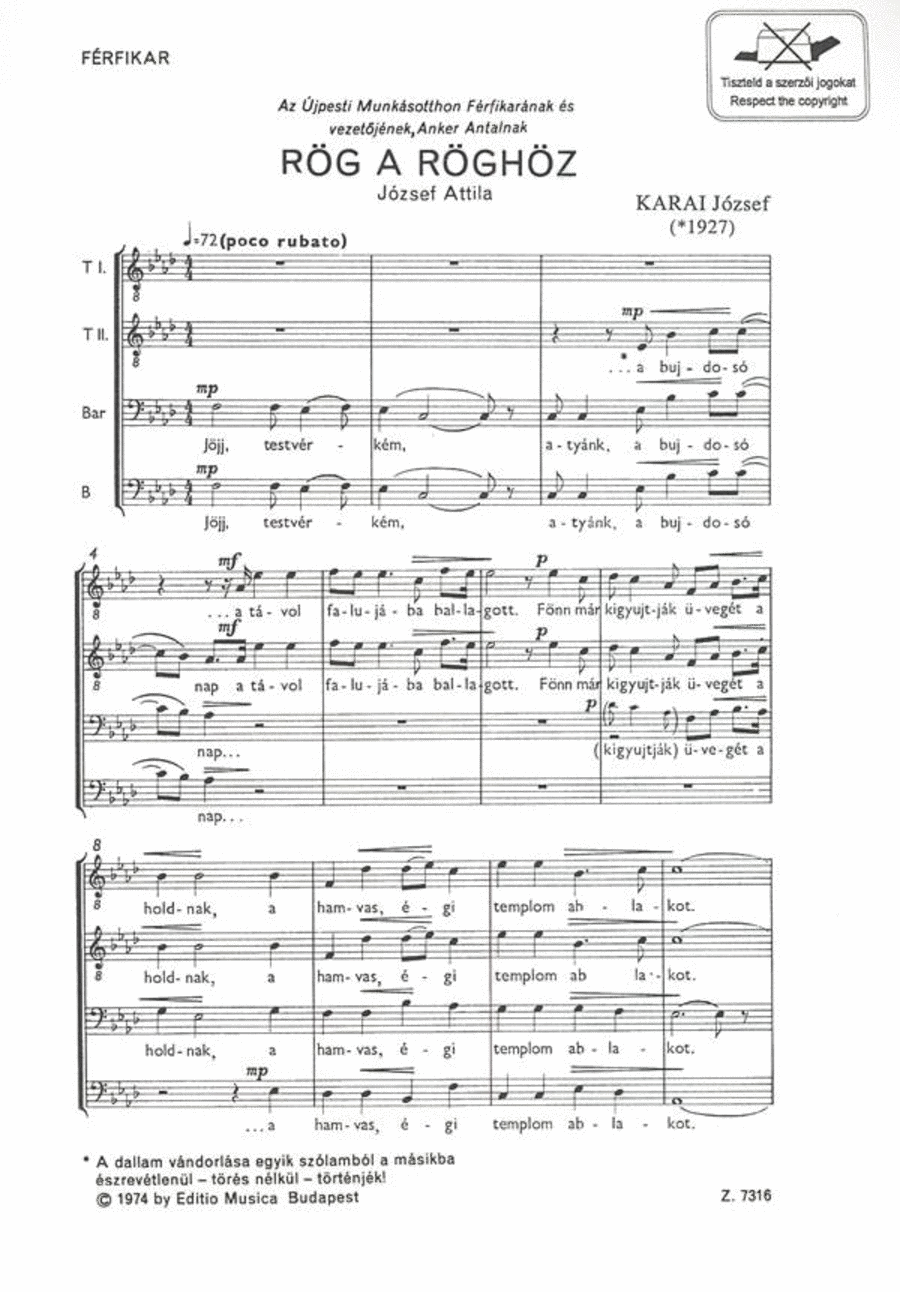 Rög a röghöz A Cappella scores gallery preview page 1
