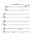 My Country 'Tis Of Thee-America For Violin And Viola