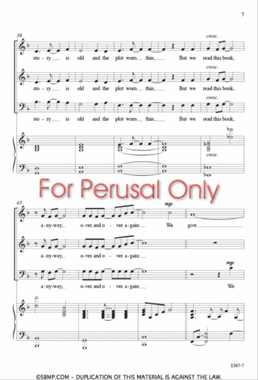 One River - SAB Octavo One River - SAB Octavo 3-Part scores gallery preview page 6