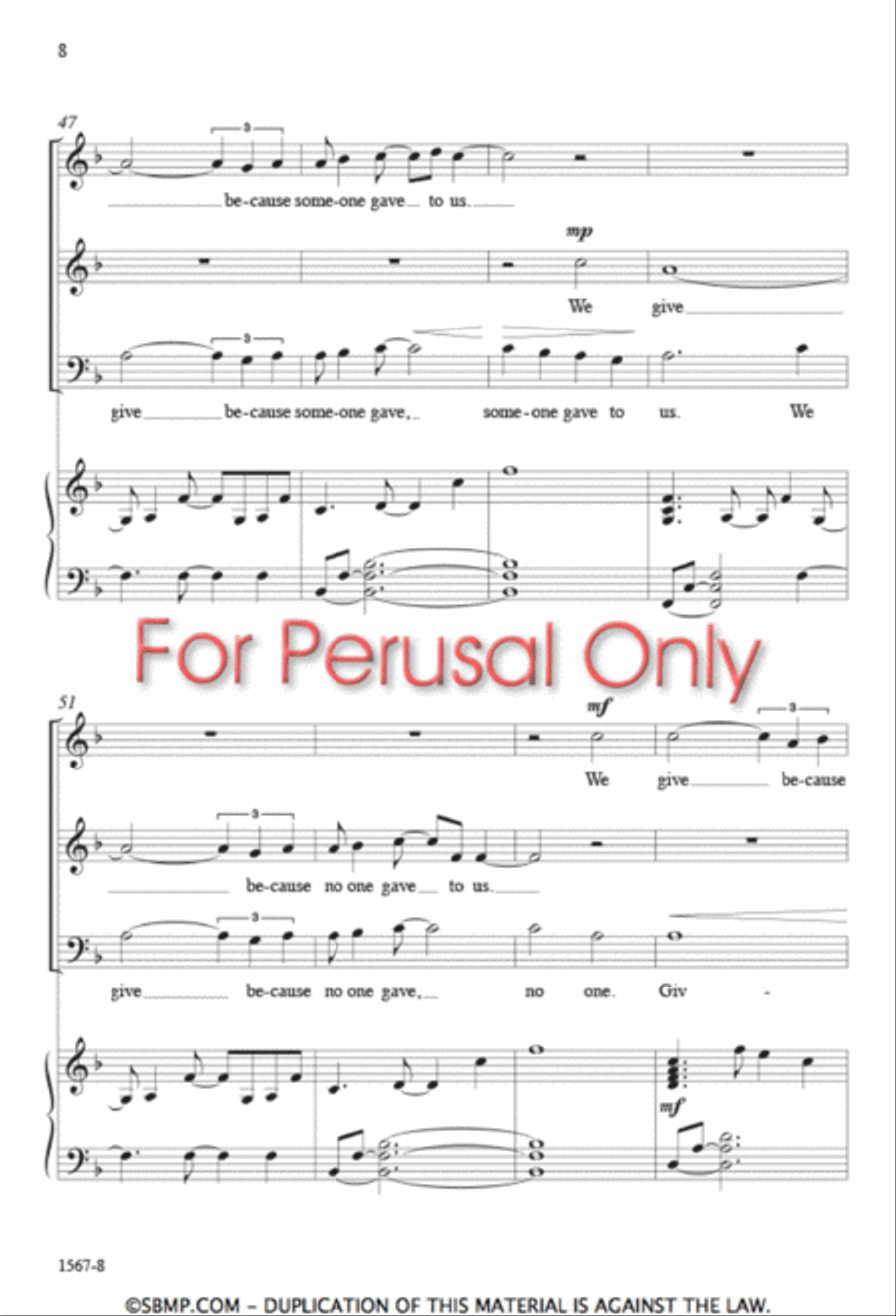 One River - SAB Octavo One River - SAB Octavo 3-Part scores gallery preview page 7