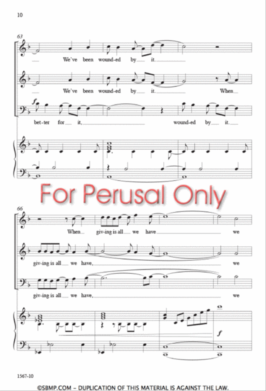 One River - SAB Octavo One River - SAB Octavo 3-Part scores gallery preview page 9
