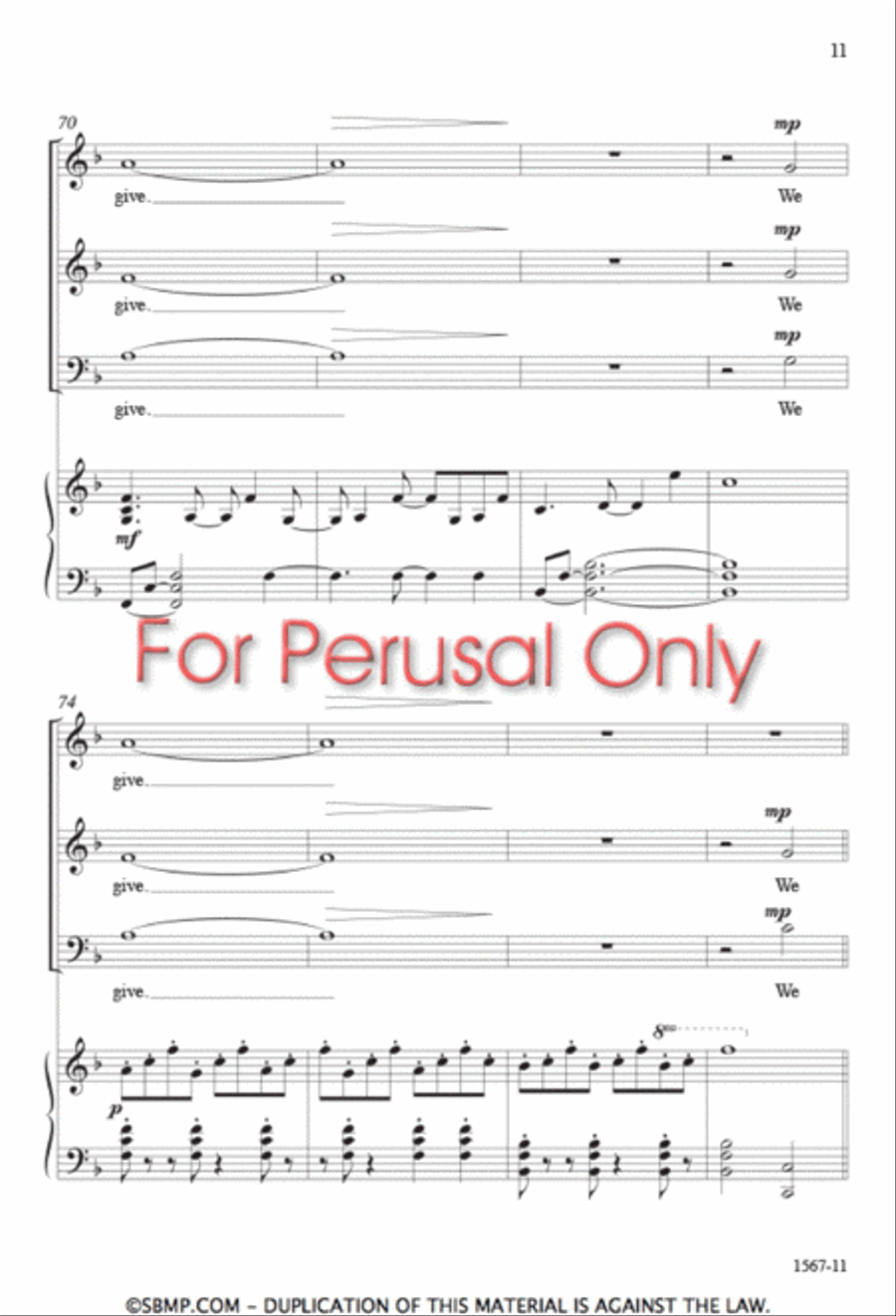 One River - SAB Octavo One River - SAB Octavo 3-Part scores gallery preview page 10