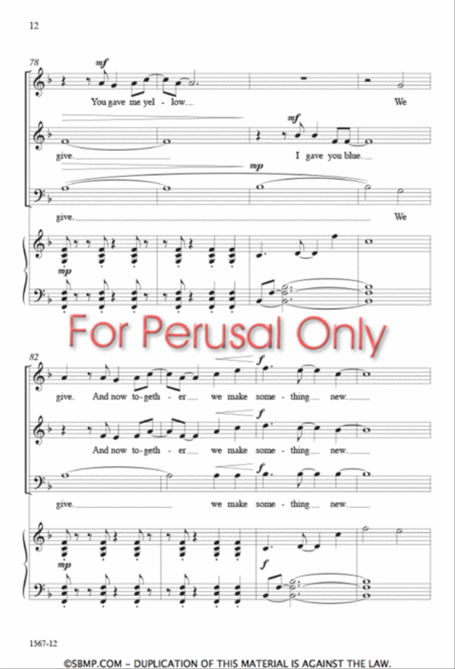 One River - SAB Octavo One River - SAB Octavo 3-Part scores gallery preview page 11
