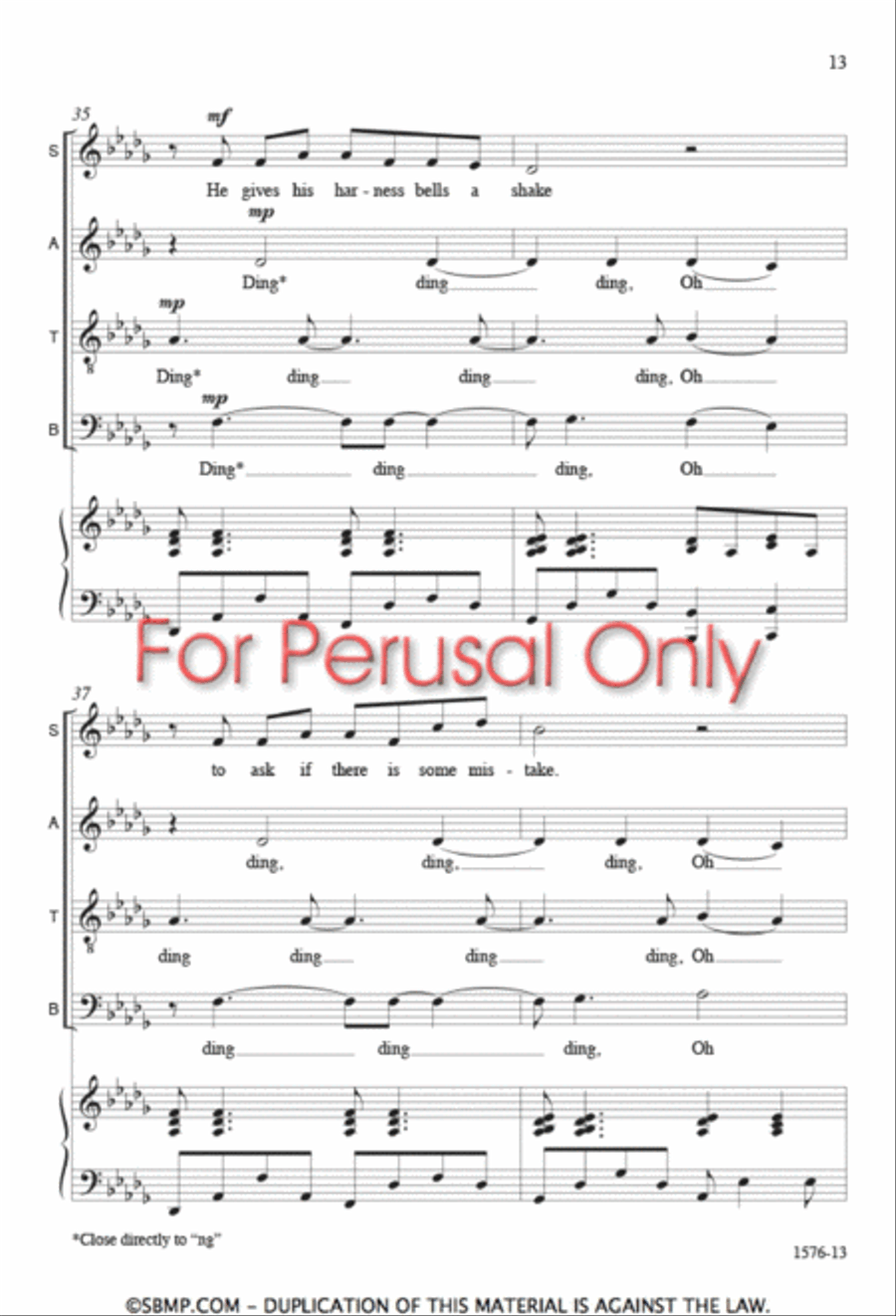 Stopping by Woods on a Snowy Evening - SATB Octavo SSA scores gallery preview page 12