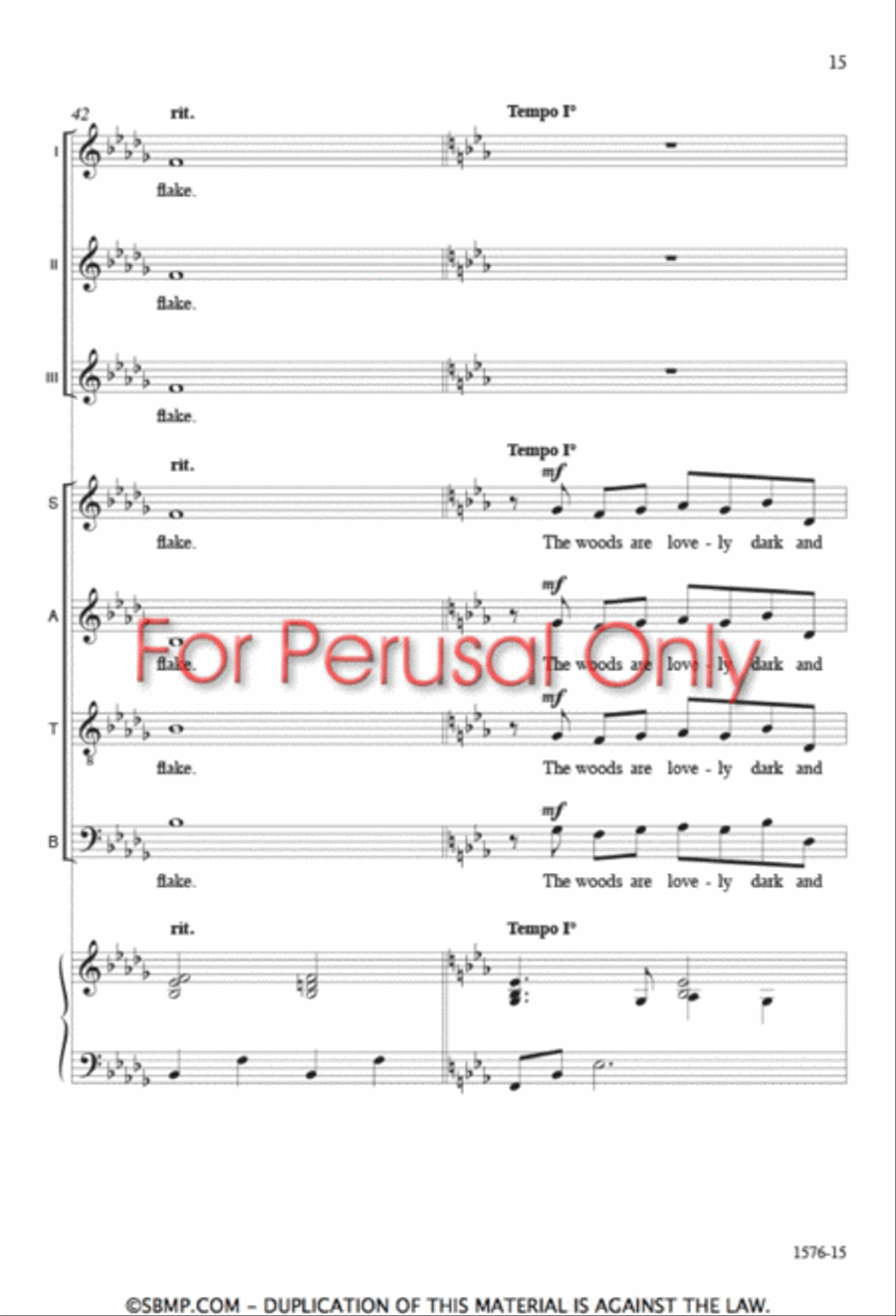 Stopping by Woods on a Snowy Evening - SATB Octavo SSA scores gallery preview page 14
