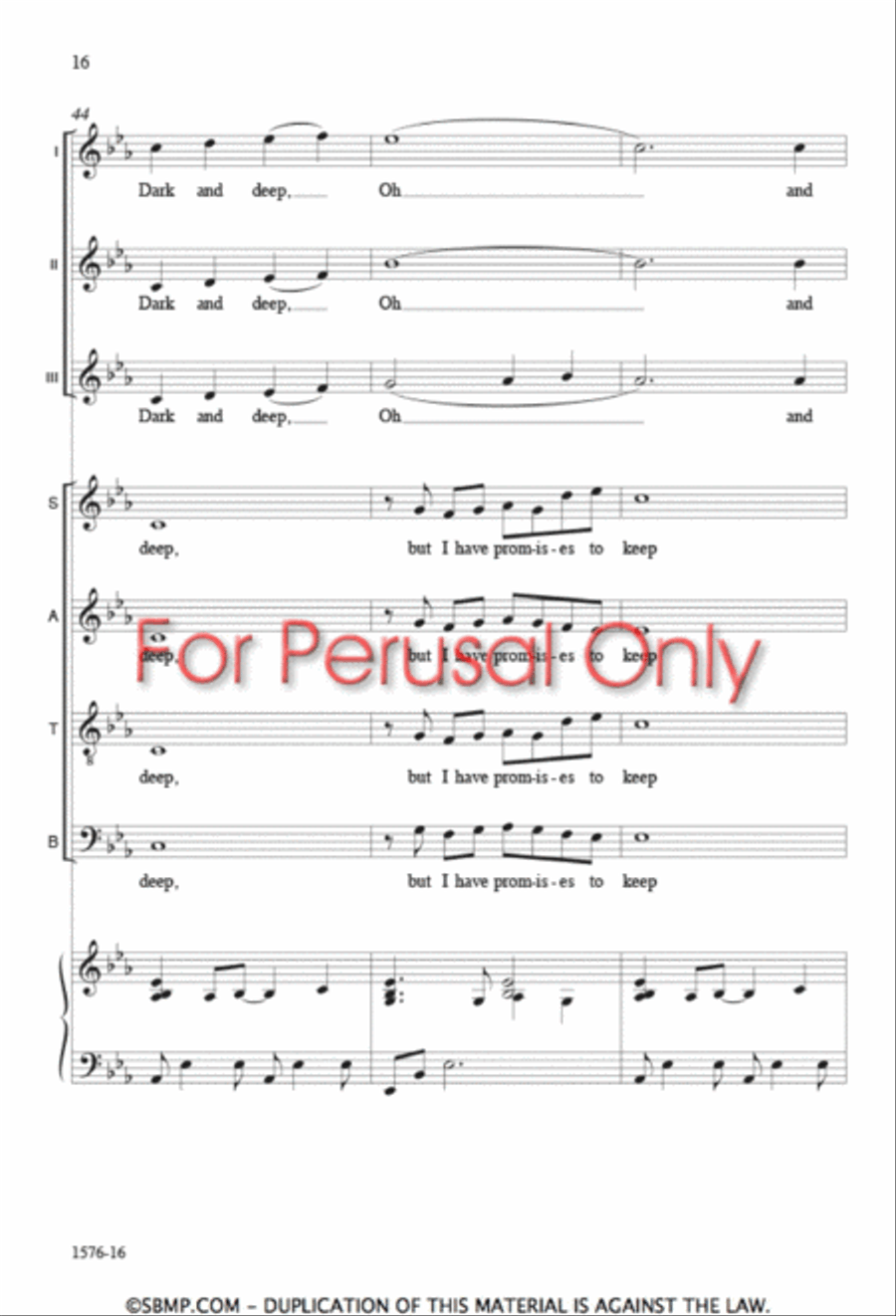 Stopping by Woods on a Snowy Evening - SATB Octavo SSA scores gallery preview page 15