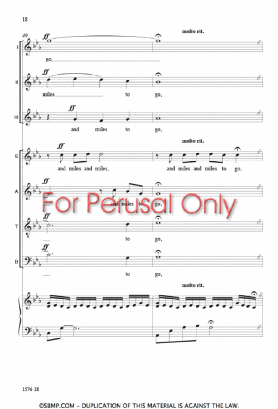 Stopping by Woods on a Snowy Evening - SATB Octavo SSA scores gallery preview page 17
