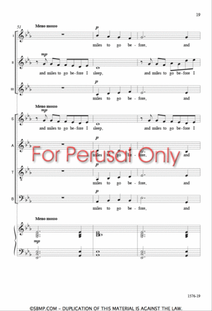 Stopping by Woods on a Snowy Evening - SATB Octavo SSA scores gallery preview page 18