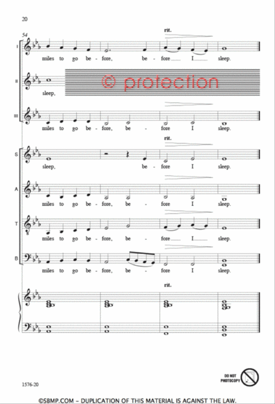 Stopping by Woods on a Snowy Evening - SATB Octavo SSA scores gallery preview page 19