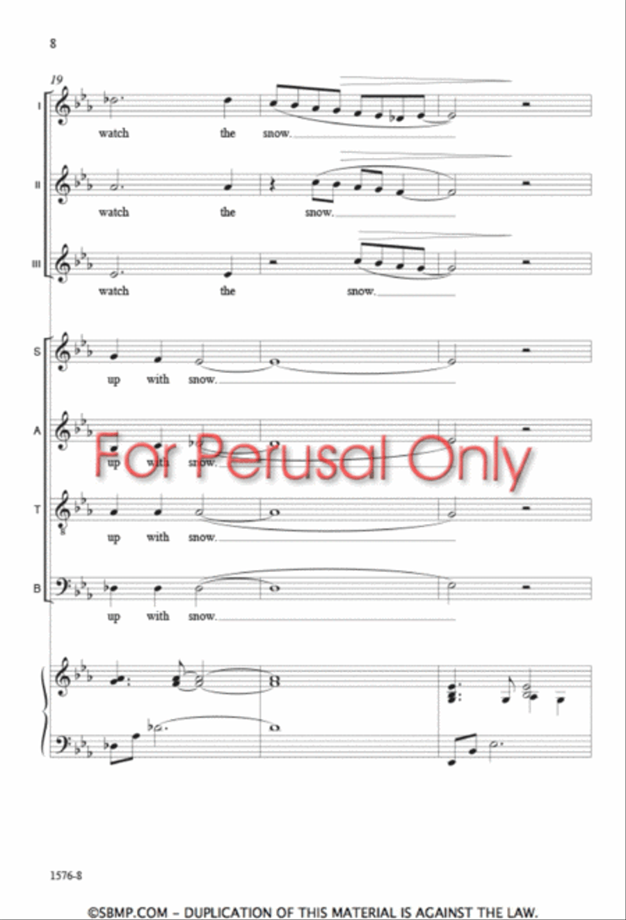 Stopping by Woods on a Snowy Evening - SATB Octavo SSA scores gallery preview page 7