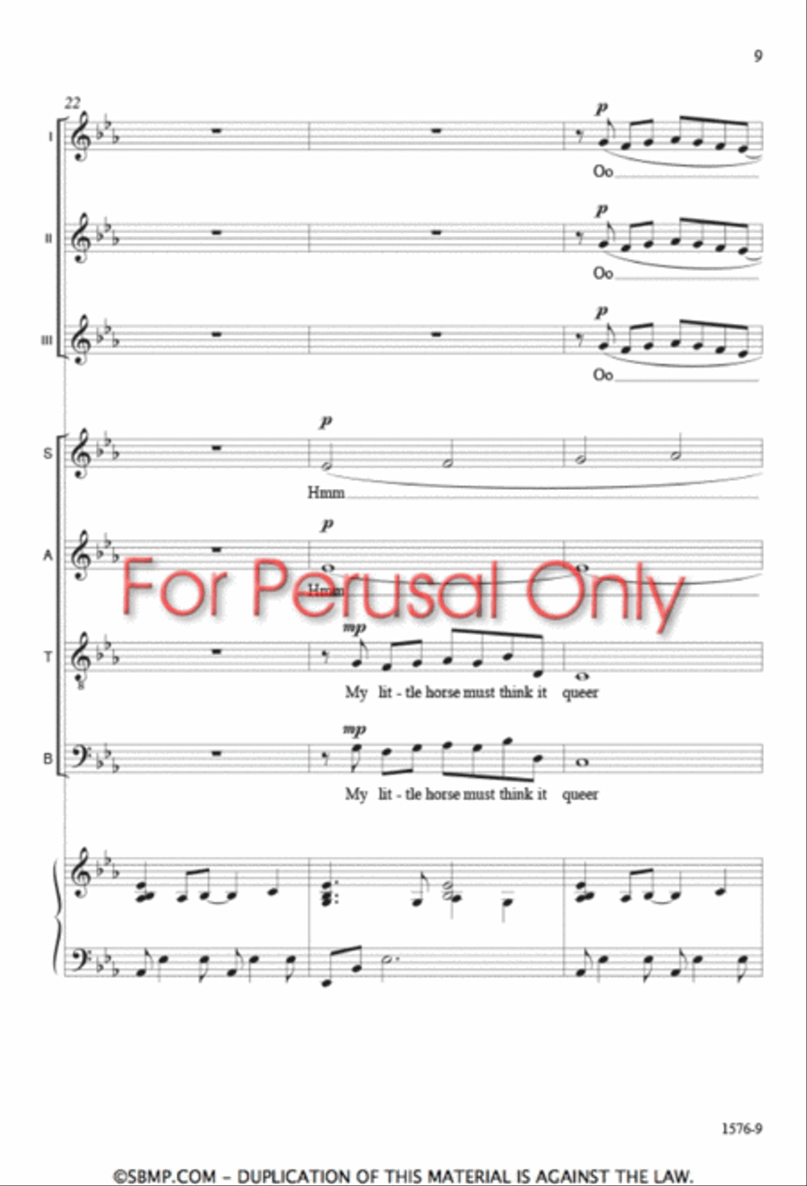 Stopping by Woods on a Snowy Evening - SATB Octavo SSA scores gallery preview page 8
