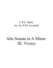 Alto Sonata in A Minor III. Vivace mini preview
