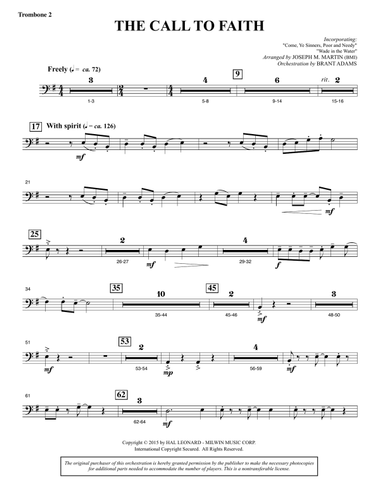 A Journey To Hope (A Cantata Inspired By Spirituals) - Trombone 2