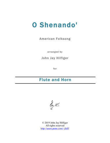 Shenandoah for Flute and Horn