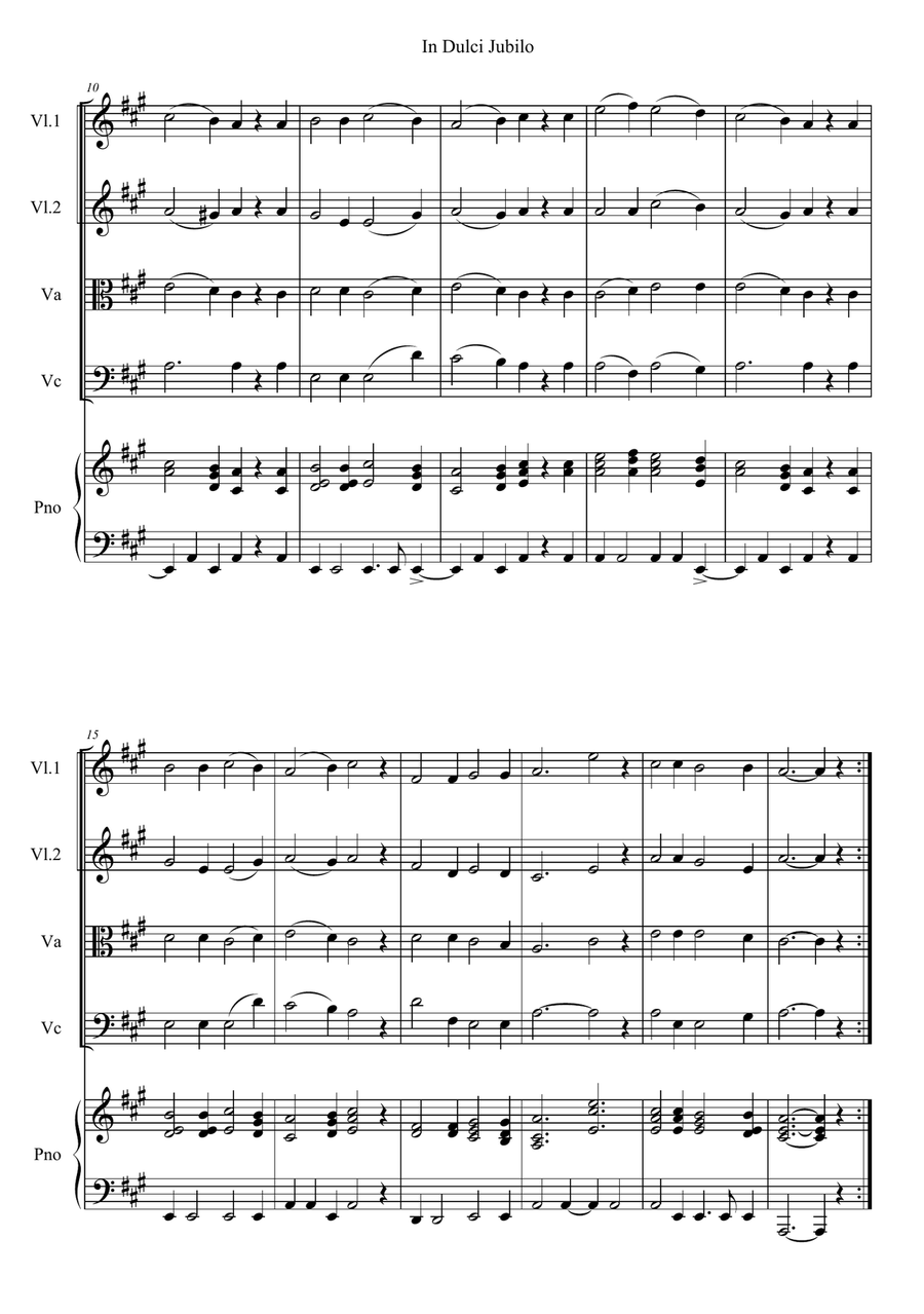 In Dulci Jubilo In Dulci Jubilo Piano Quintet scores gallery preview page 2