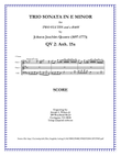 Quantz Trio Sonata in E Minor for Two Flutes and Continuo, QV 2: Anh. 15a