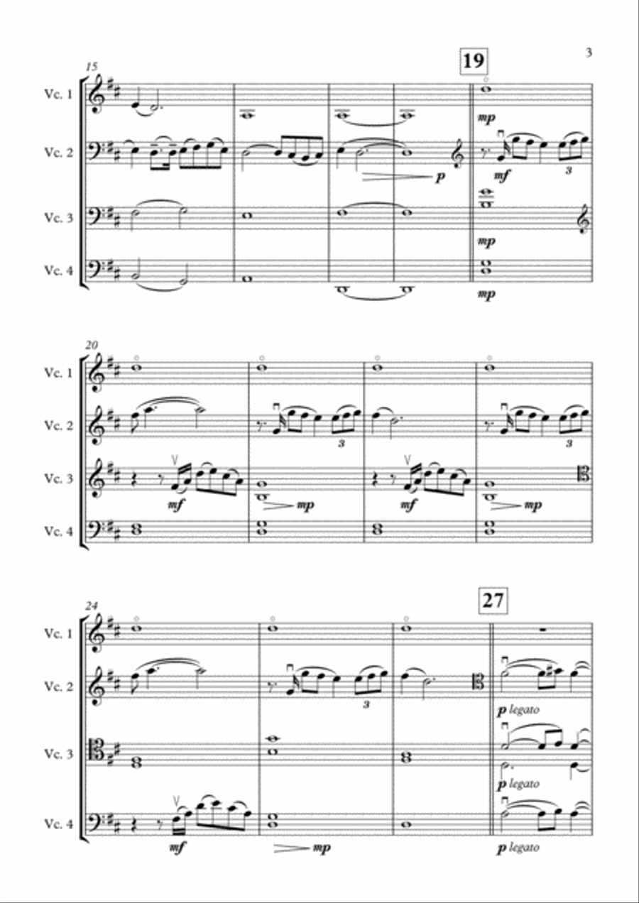 Benedictus Cello Solo scores gallery preview page 3