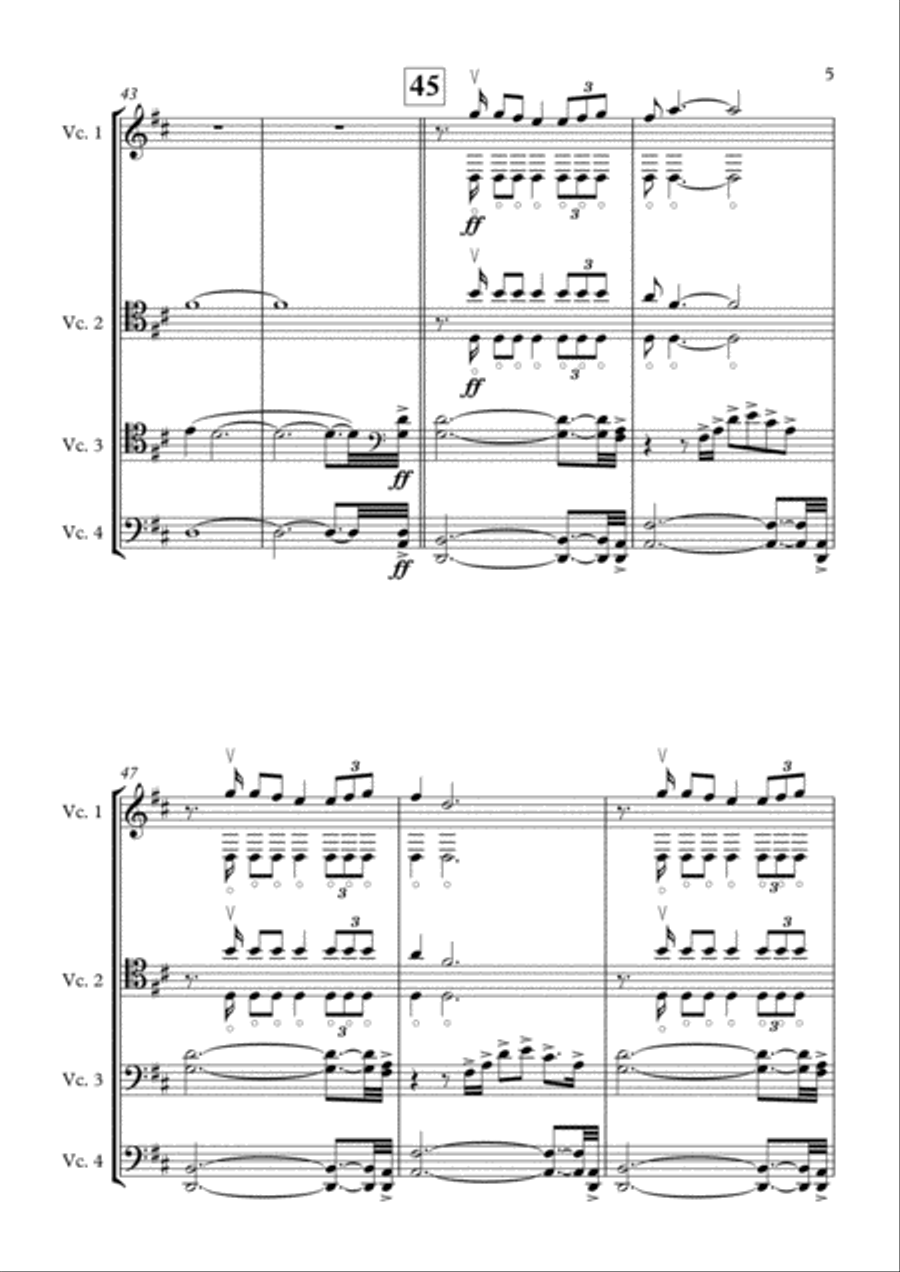 Benedictus Cello Solo scores gallery preview page 5